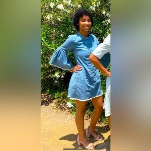 Free People brand cute Jean dress, size 2, worn once!